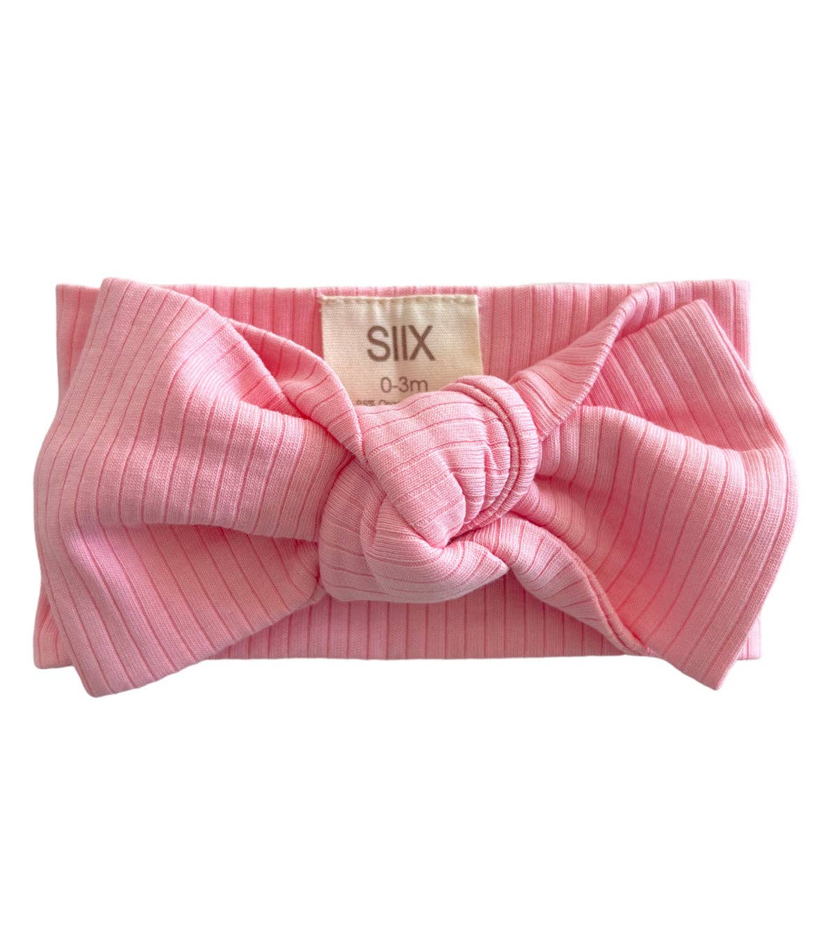 Pink / Organic Ribbed Bow - Tiny Tots Boutique