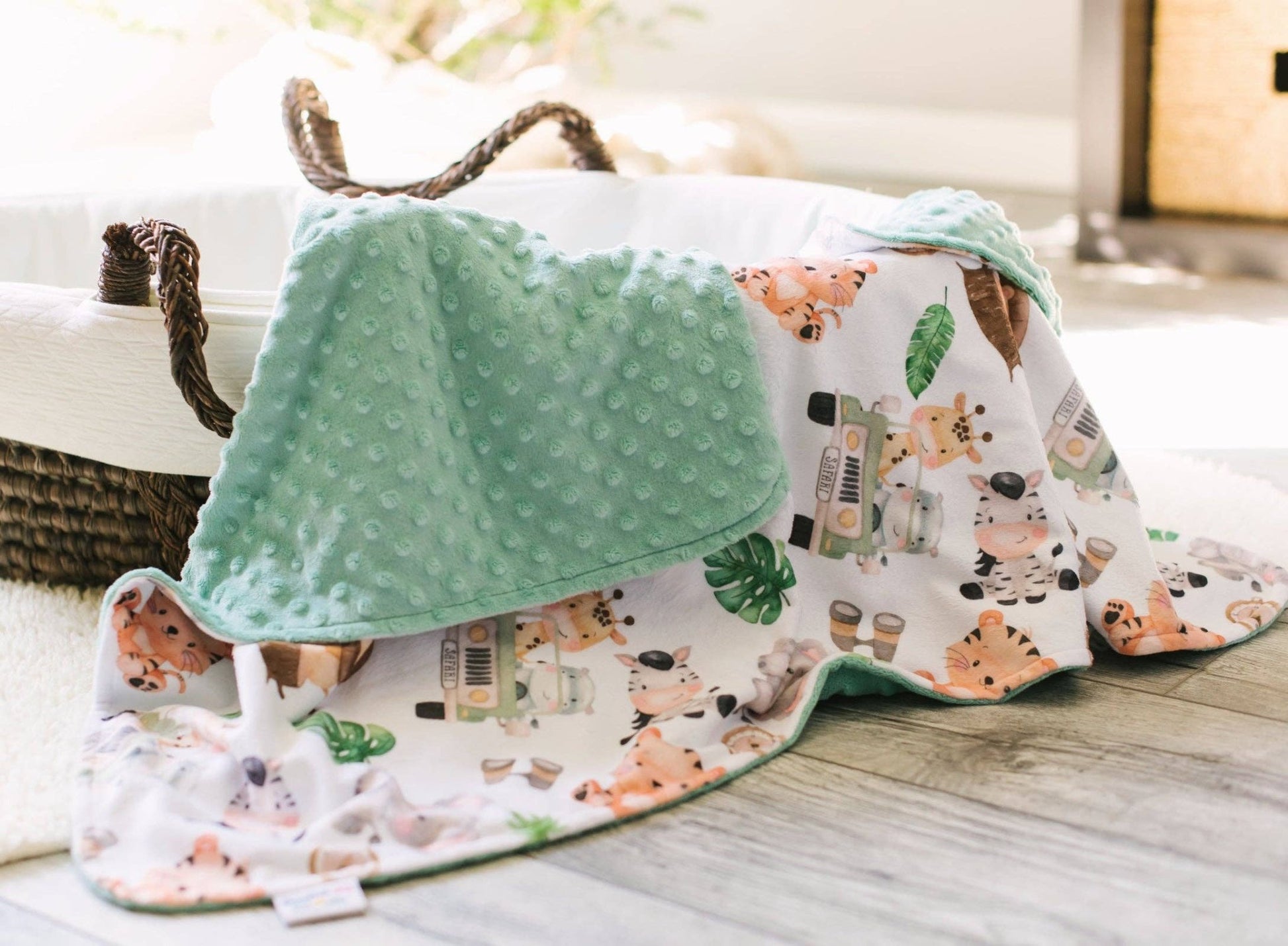 Premium Baby & Toddler Minky Blanket - Safari - Tiny Tots Boutique