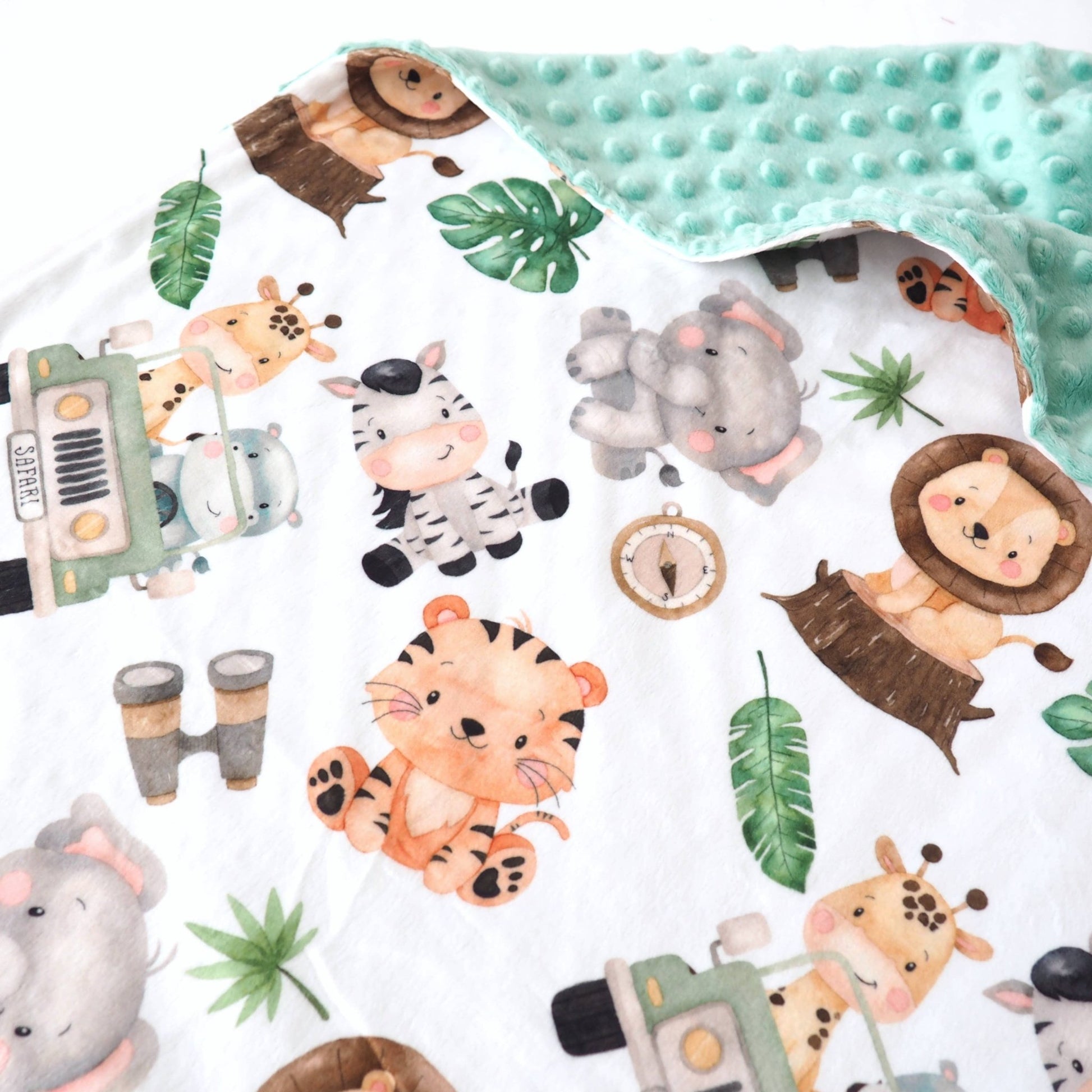 Premium Baby & Toddler Minky Blanket - Safari - Tiny Tots Boutique