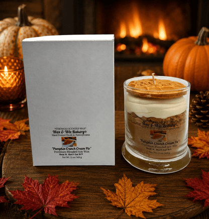 Pumpkin Crunch Cream Pie Candle 13oz. Large Dessert Candle - Tiny Tots Boutique