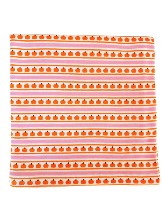 Pumpkin Stripe Pink / Organic Swaddle - Tiny Tots Boutique