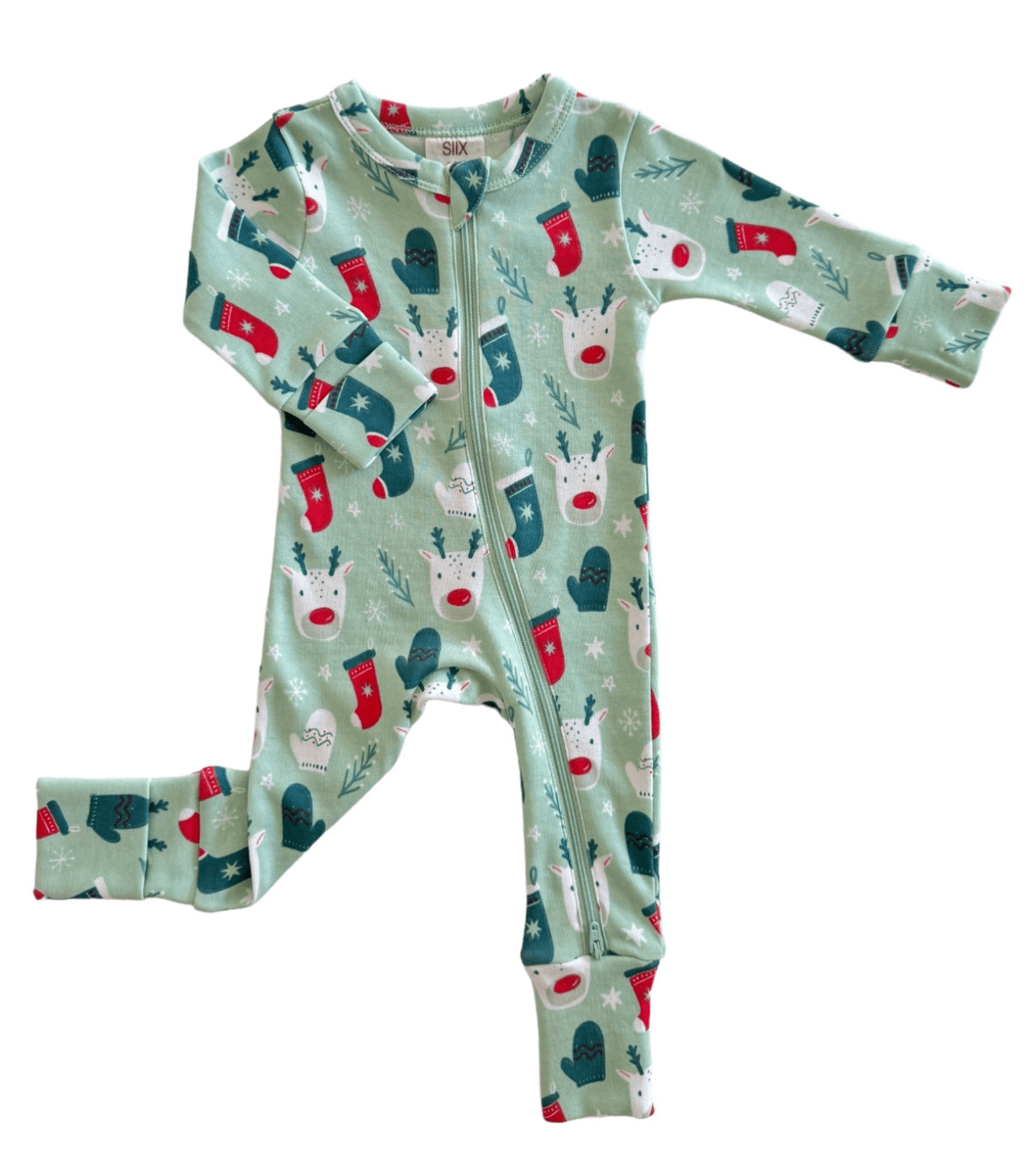 Reindeer / Organic 2 - Way Zip Romper - Tiny Tots Boutique
