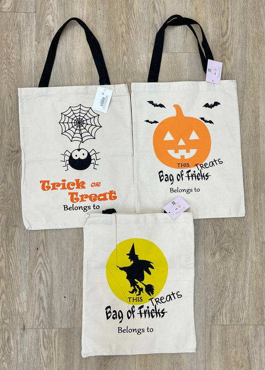 Reusable Halloween Canvas Tote - Tiny Tots Boutique
