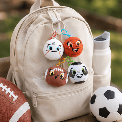 Scented Sports Backpack Plush Keychains - Tiny Tots Boutique