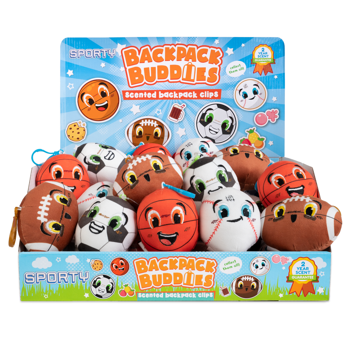 Scented Sports Backpack Plush Keychains - Tiny Tots Boutique