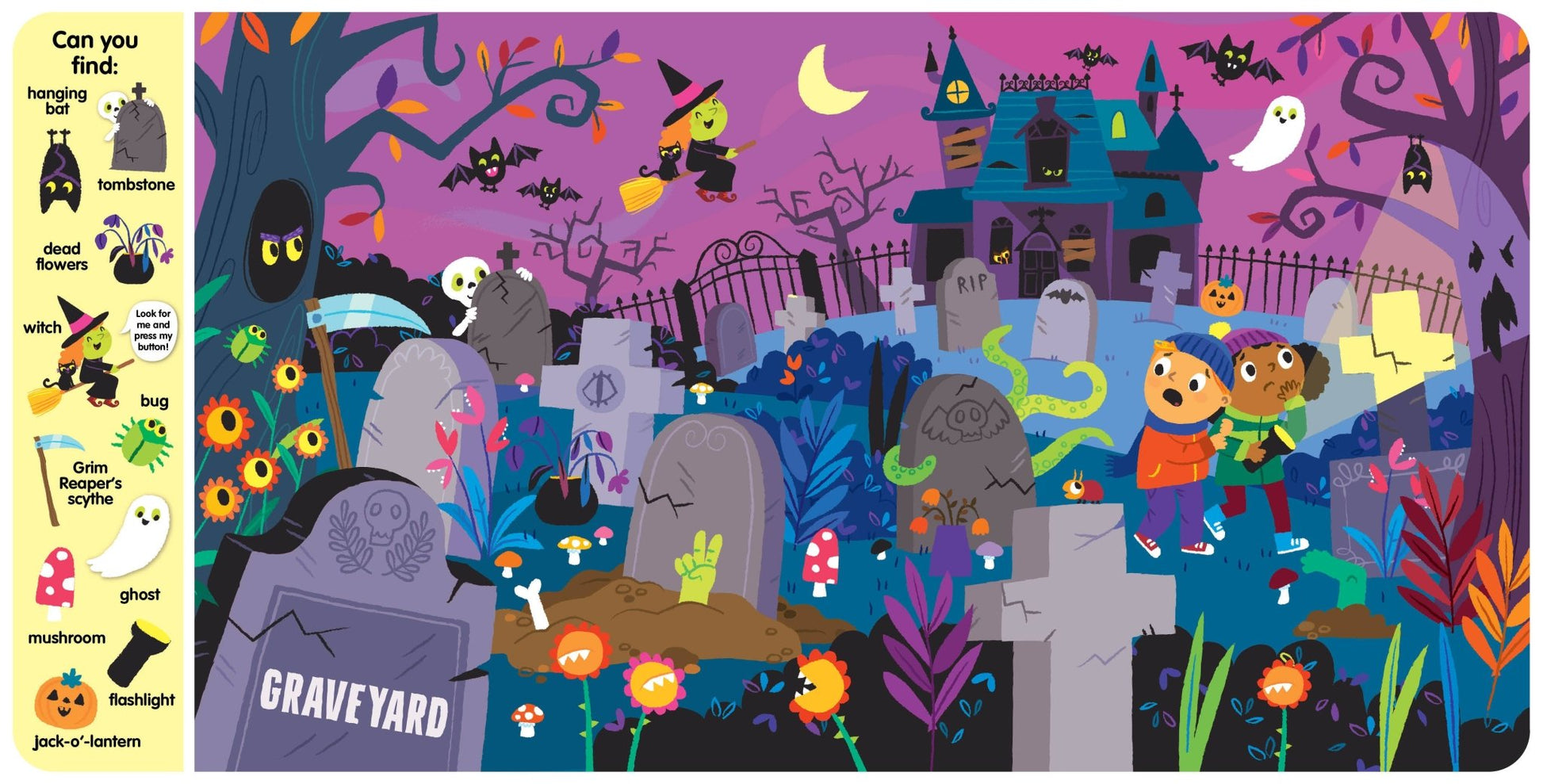 Search & Find Halloween Fun (6 - Button Sound Book) - Tiny Tots Boutique