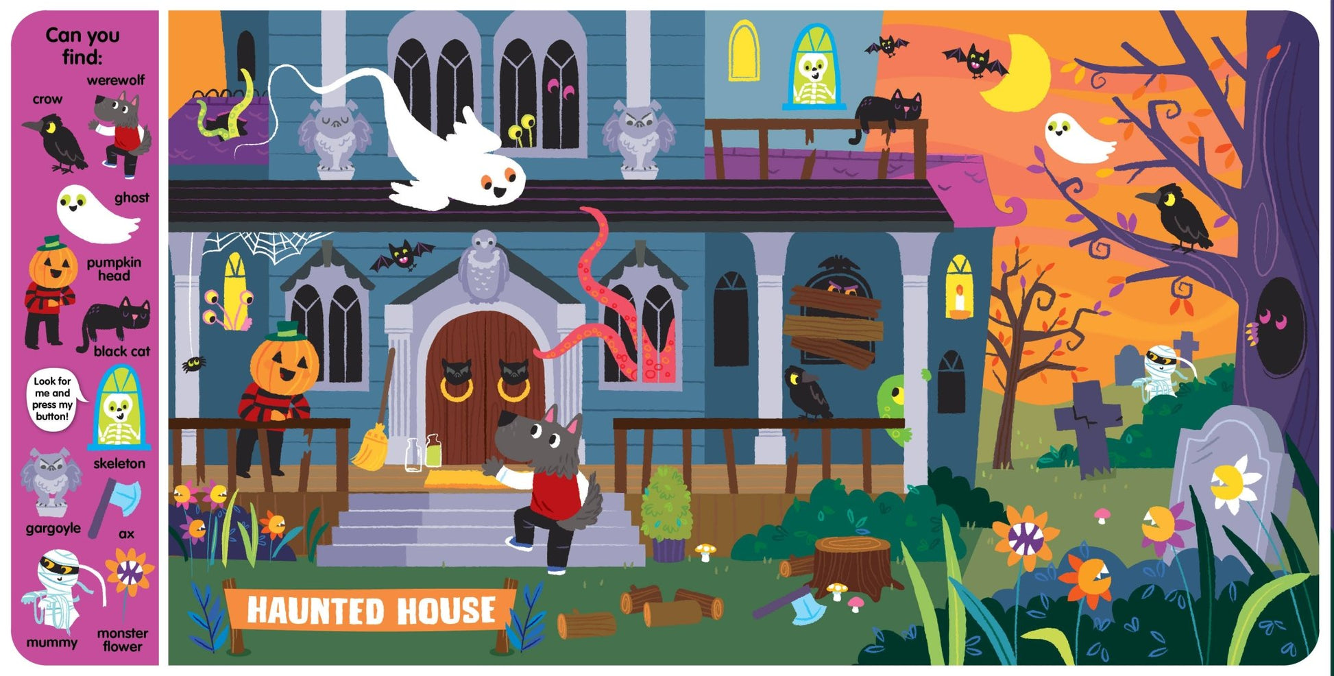 Search & Find Halloween Fun (6 - Button Sound Book) - Tiny Tots Boutique