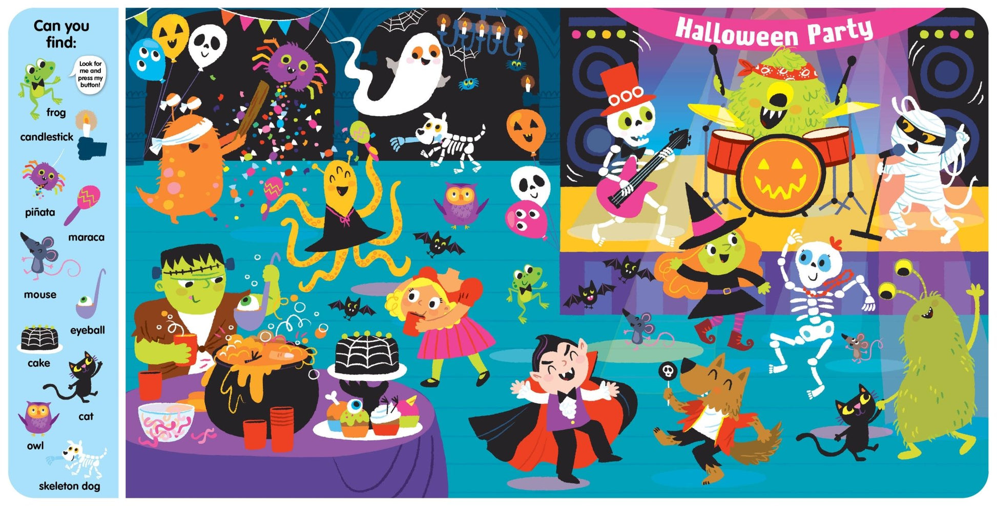 Search & Find Halloween Fun (6 - Button Sound Book) - Tiny Tots Boutique