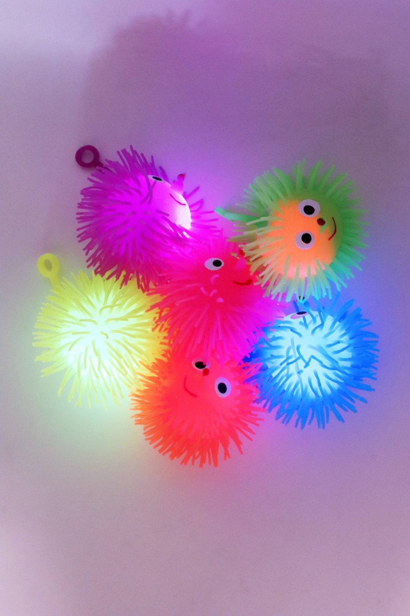 Smiley Puffer Led Light - up Squishy Ball - 3.5 Inch - Tiny Tots Boutique