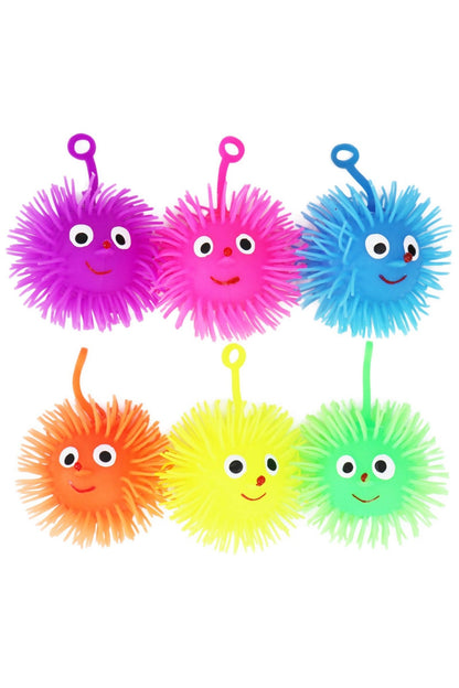 Smiley Puffer Led Light - up Squishy Ball - 3.5 Inch - Tiny Tots Boutique
