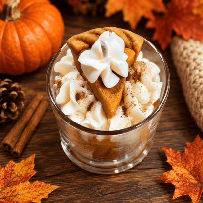 Spiced Pumpkin Pie Candle. 13 oz. Large Soy Dessert Candle - Tiny Tots Boutique