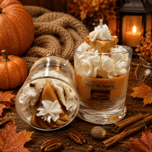 Spiced Pumpkin Pie Candle. 13 oz. Large Soy Dessert Candle - Tiny Tots Boutique