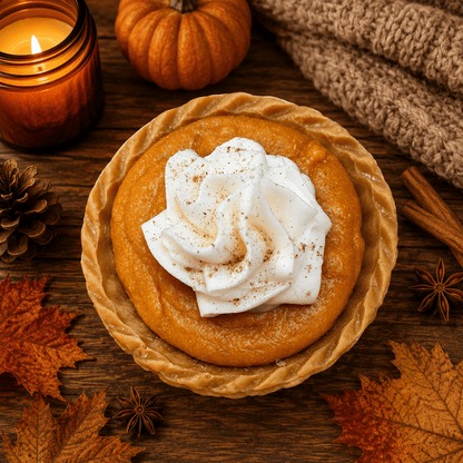 Spiced Pumpkin Pie Wax Melts. 5 oz. 2 Full Mini Pies - Tiny Tots Boutique