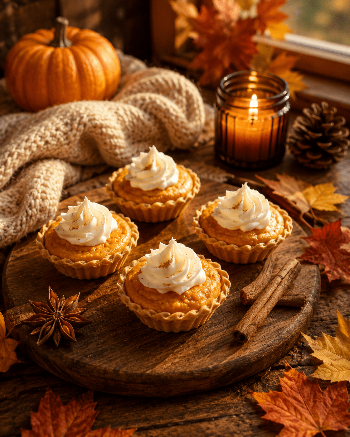 Spiced Pumpkin Pie Wax Melts. 5 oz. 2 Full Mini Pies - Tiny Tots Boutique