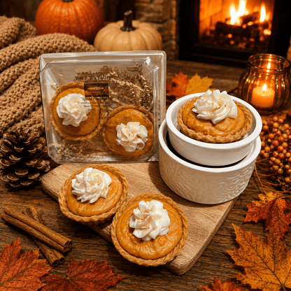 Spiced Pumpkin Pie Wax Melts. 5 oz. 2 Full Mini Pies - Tiny Tots Boutique