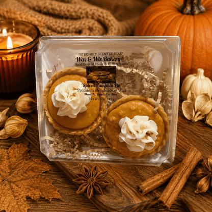 Spiced Pumpkin Pie Wax Melts. 5 oz. 2 Full Mini Pies - Tiny Tots Boutique