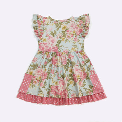 SS Antique Rose Girls Dress - Tiny Tots Boutique