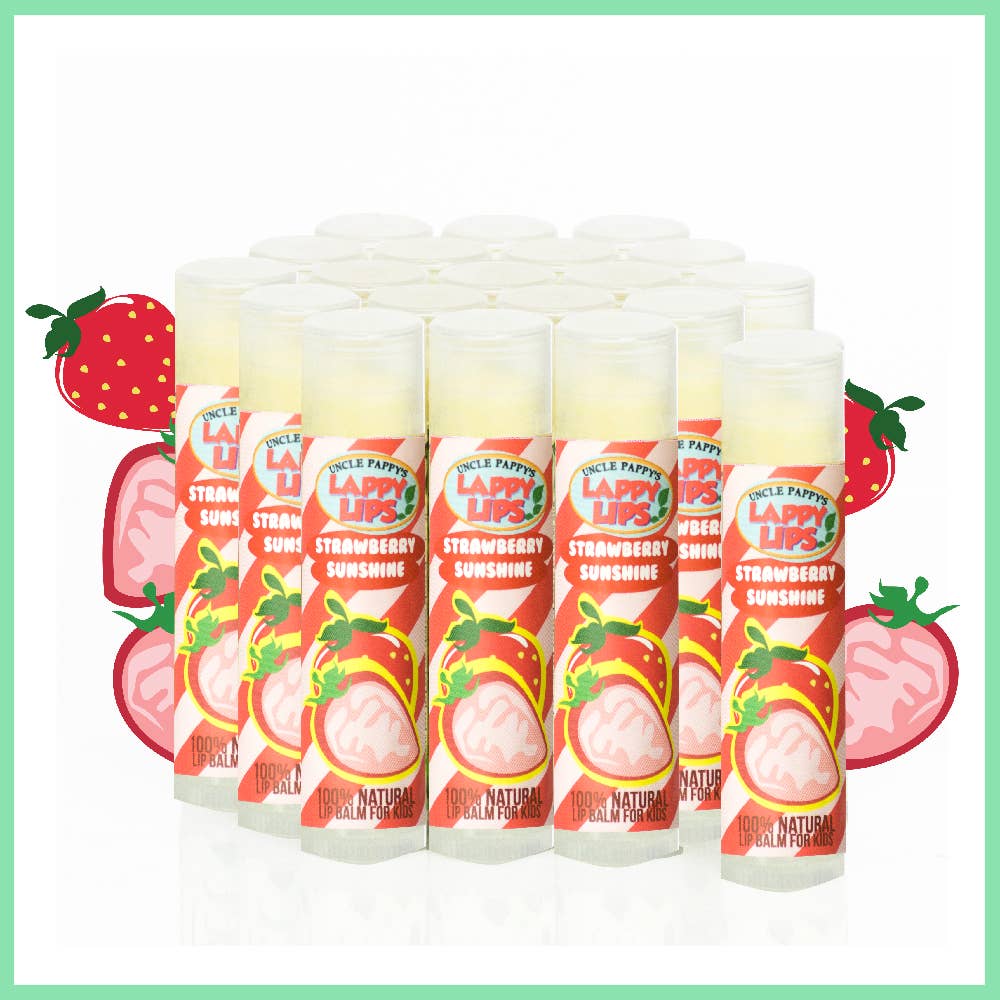 Strawberry Sunshine - Lappy Lips - Kids lip Balm - Tiny Tots Boutique