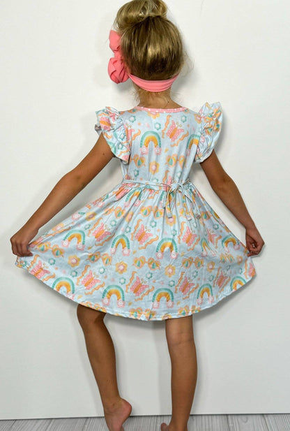 Summer Sky Girls Dress - Tiny Tots Boutique