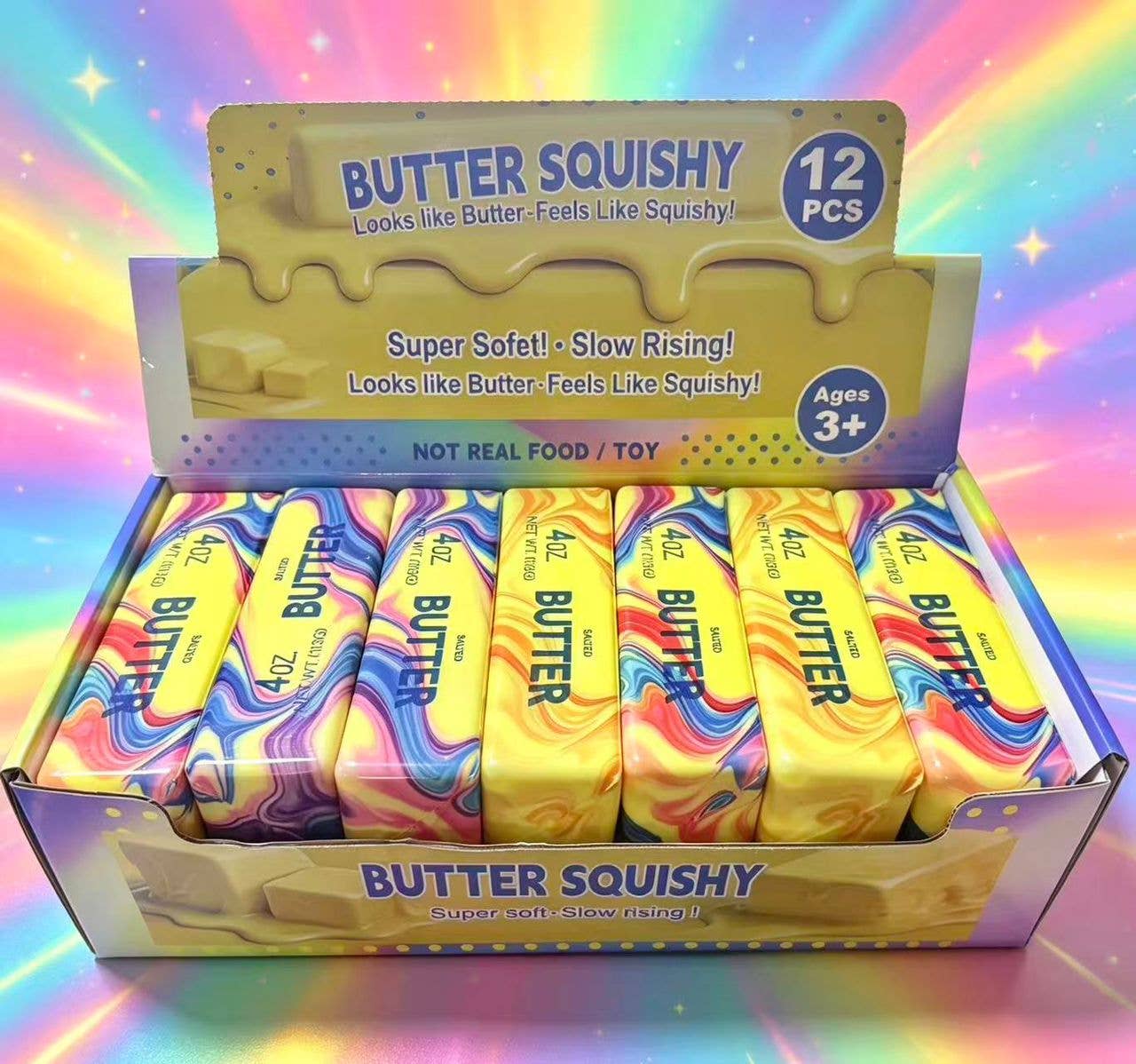 Tie Dye Butter Squishy – Viral “Looks Like Butter” Stress - Tiny Tots Boutique