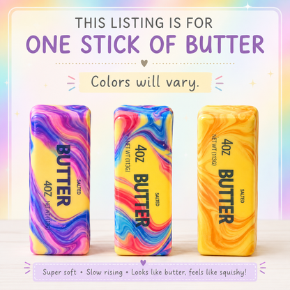 Tie Dye Butter Squishy – Viral “Looks Like Butter” Stress - Tiny Tots Boutique