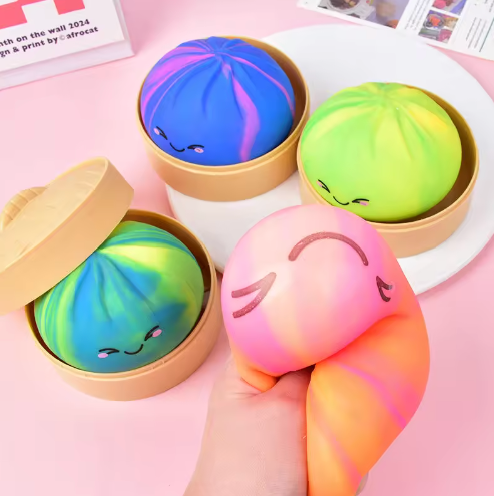 Tie - Dye Dumpling Squishies – Viral Stress Relief Toys - Tiny Tots Boutique