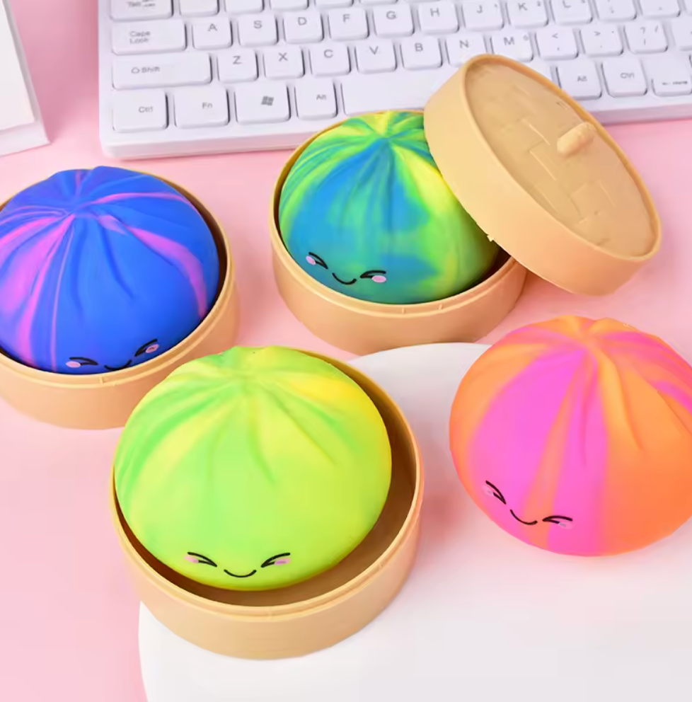 Tie - Dye Dumpling Squishies – Viral Stress Relief Toys - Tiny Tots Boutique