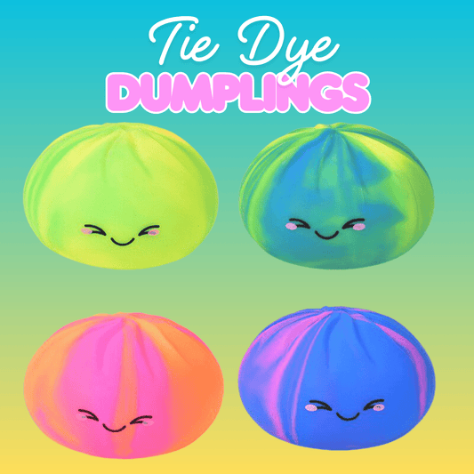 Tie - Dye Dumpling Squishies – Viral Stress Relief Toys - Tiny Tots Boutique
