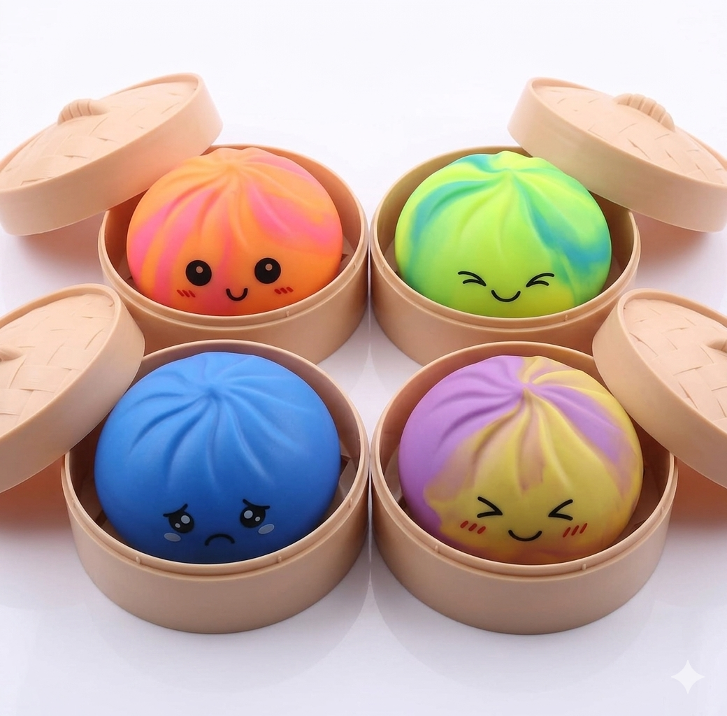 Tie - Dye Dumpling Squishies – Viral Stress Relief Toys - Tiny Tots Boutique