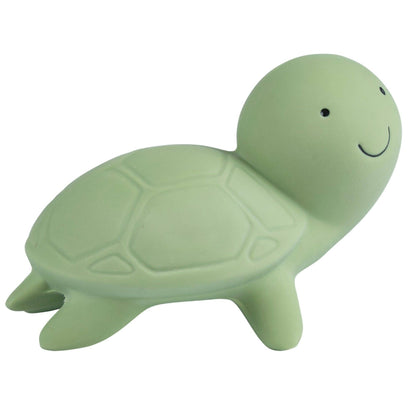 Turtle Natural Organic Rubber Teether, Rattle & Bath Toy - Tiny Tots Boutique