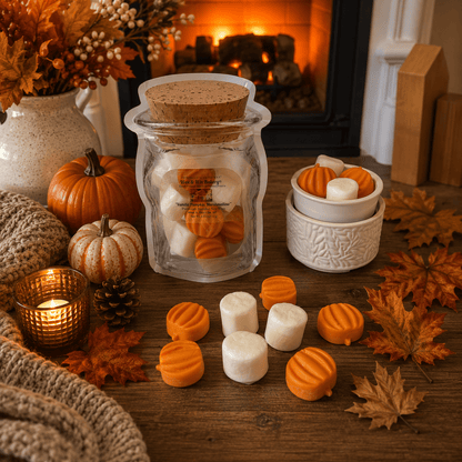 Vanilla Pumpkin Marshmallow Wax Melts. 4.65 oz. Soy Wax Melt - Tiny Tots Boutique