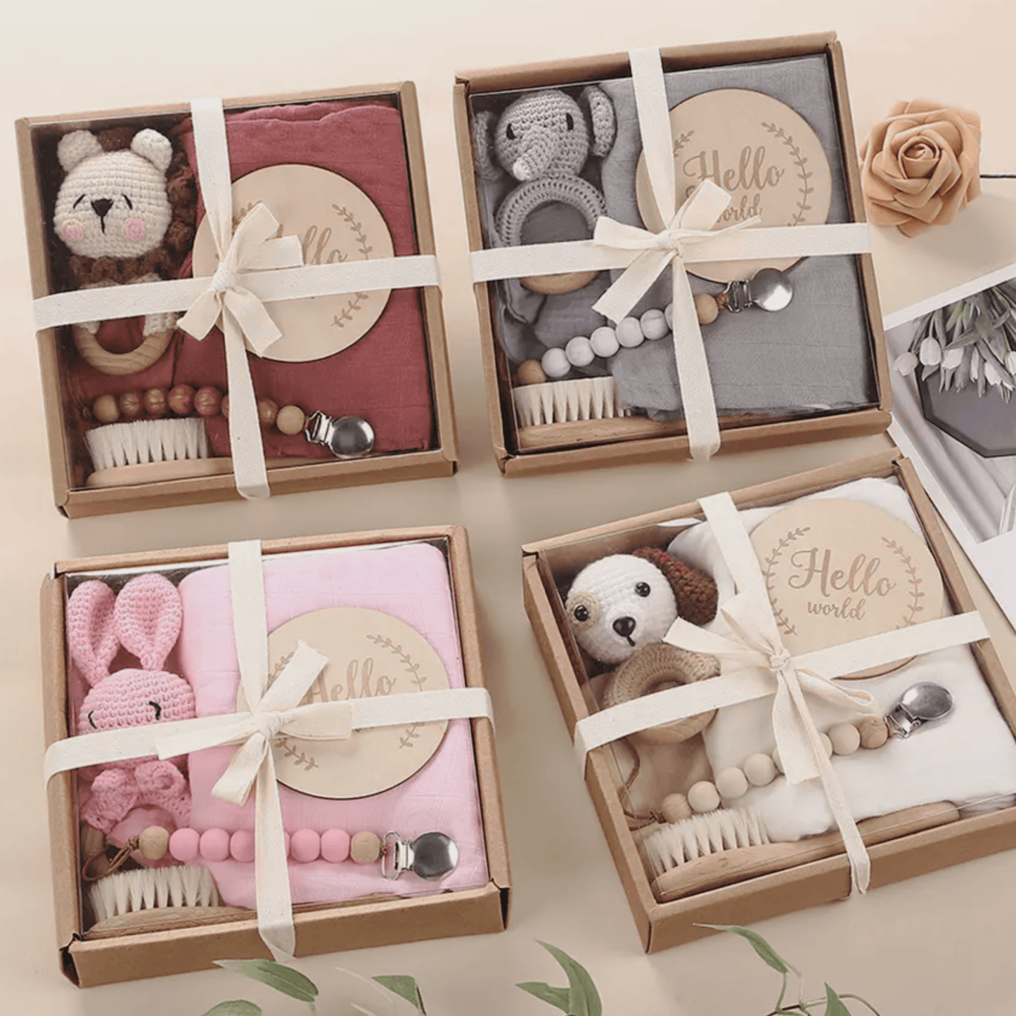 Welcome Baby Gift Box - Charming 6 - Piece Set for Newborns - Tiny Tots Boutique