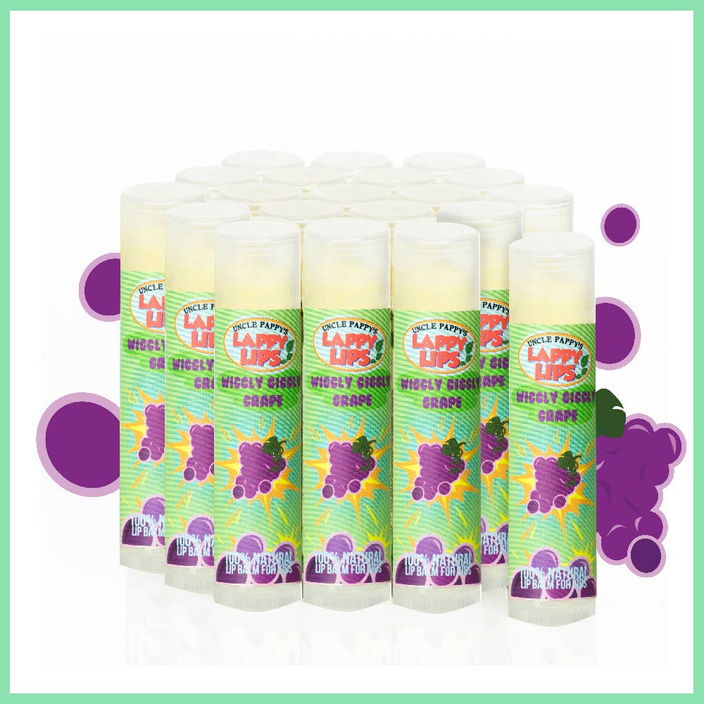 Wiggly Giggly Grape - Lappy Lips - Kids lip Balm - Tiny Tots Boutique