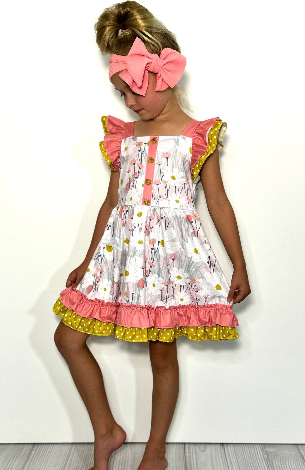 Wild Daisy Girls Dress - Tiny Tots Boutique