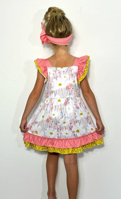 Wild Daisy Girls Dress - Tiny Tots Boutique