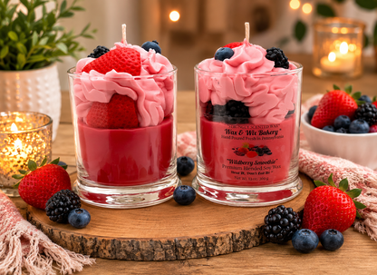 Wildberry Smoothie Candle. 13 oz. Large Dessert Candle - Tiny Tots Boutique