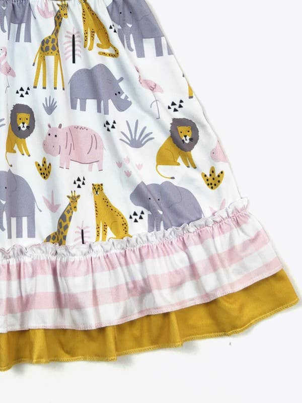Zoo Days Girls Dress - Tiny Tots Boutique